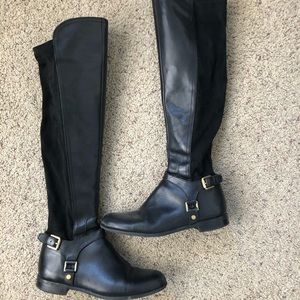 Knee high black franco sarto boots